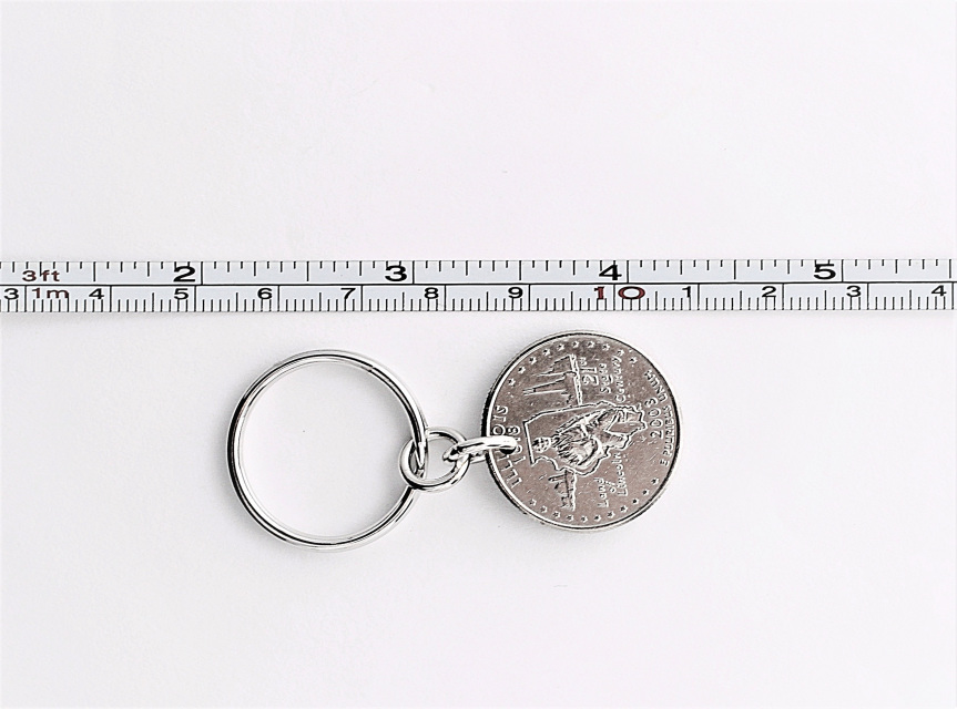 Illimois State Quarter Handmade Keychain U.S. Commemorative Coin ...